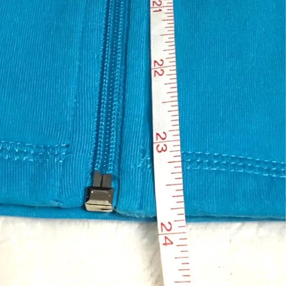 Be Inspired Womens Teal Zip-Up Jacket XL Cotton Blend Lightweight Activewear - Picture 6 of 6